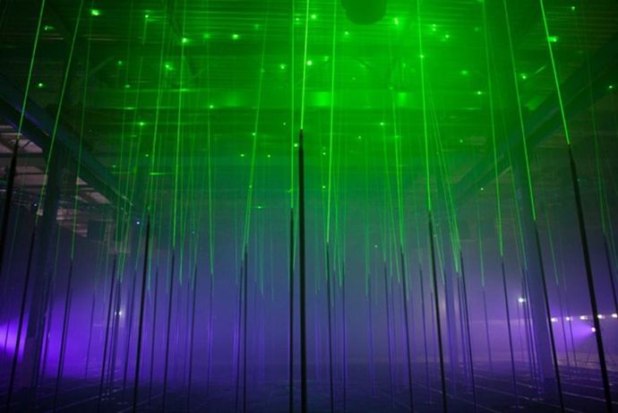 Музыкальный лазерный лес