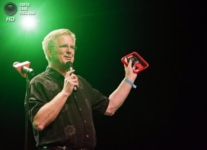 Rick Steves receives the Dr. Lester Grinspoon Lifetime Achievement Award at the High Times U.S. Cannabis Cup in Seattle