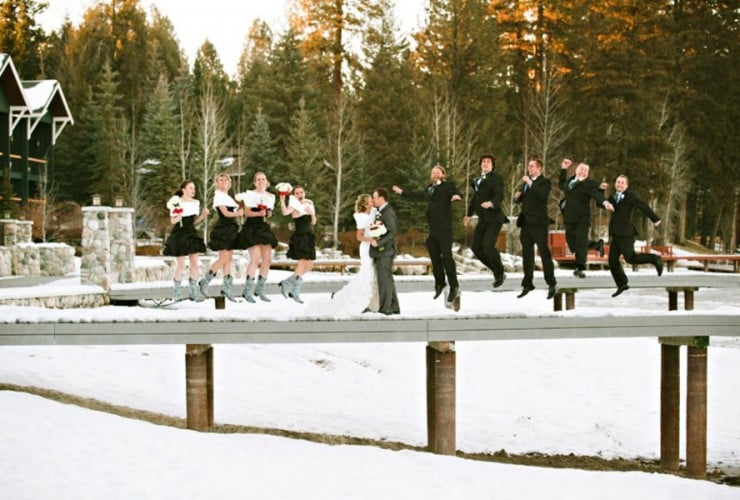 Свадебная церемония зима