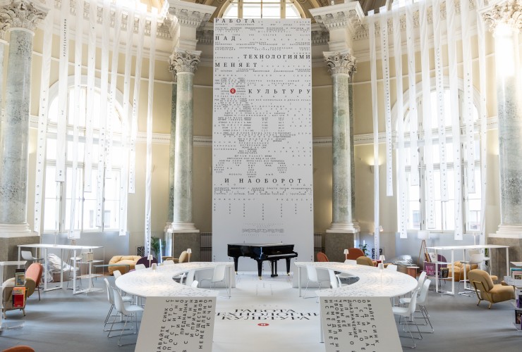 Yandex Openspace: попап-коворкинг в ротонде Маяковки